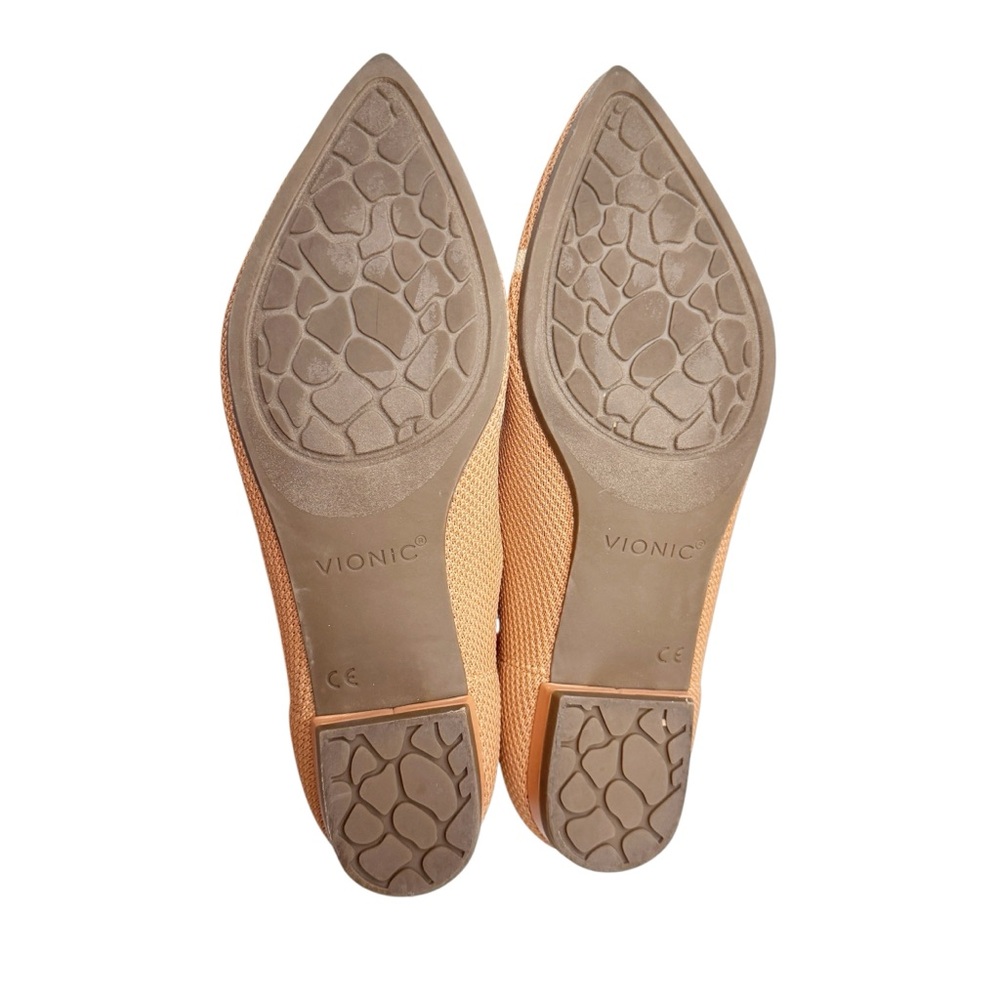 VIONIC DAHLIA TAN CREAM FABRIC BALLET FLATS SZ 7 - Picture 5 of 8